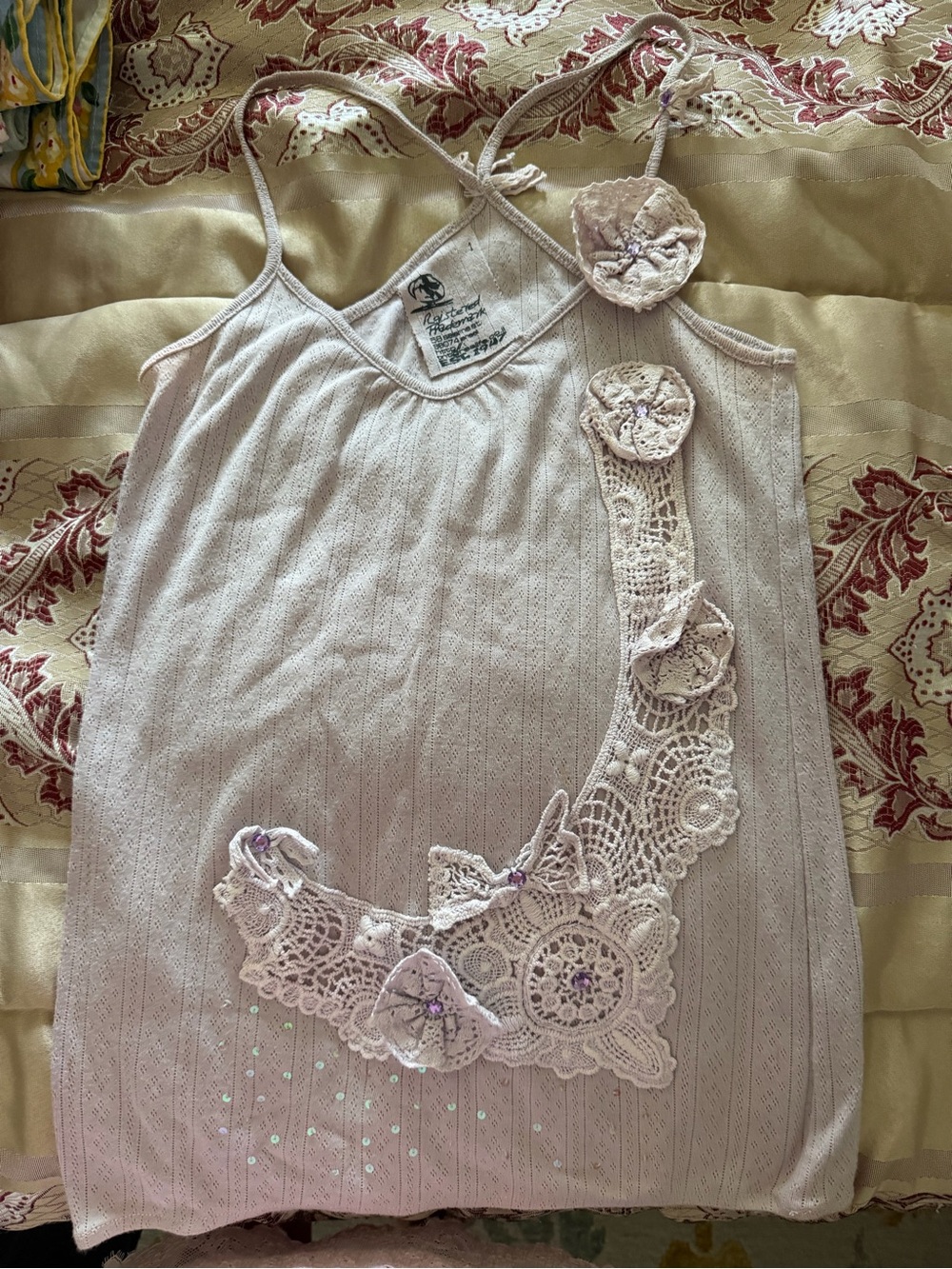 Light Lavender Lace-Applique Camisole